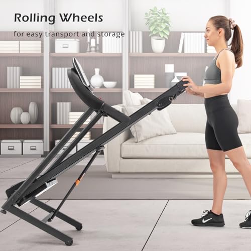 Folding Treadmill with Incline, 330 LBS Weight, 3.5HP Electric Q335469