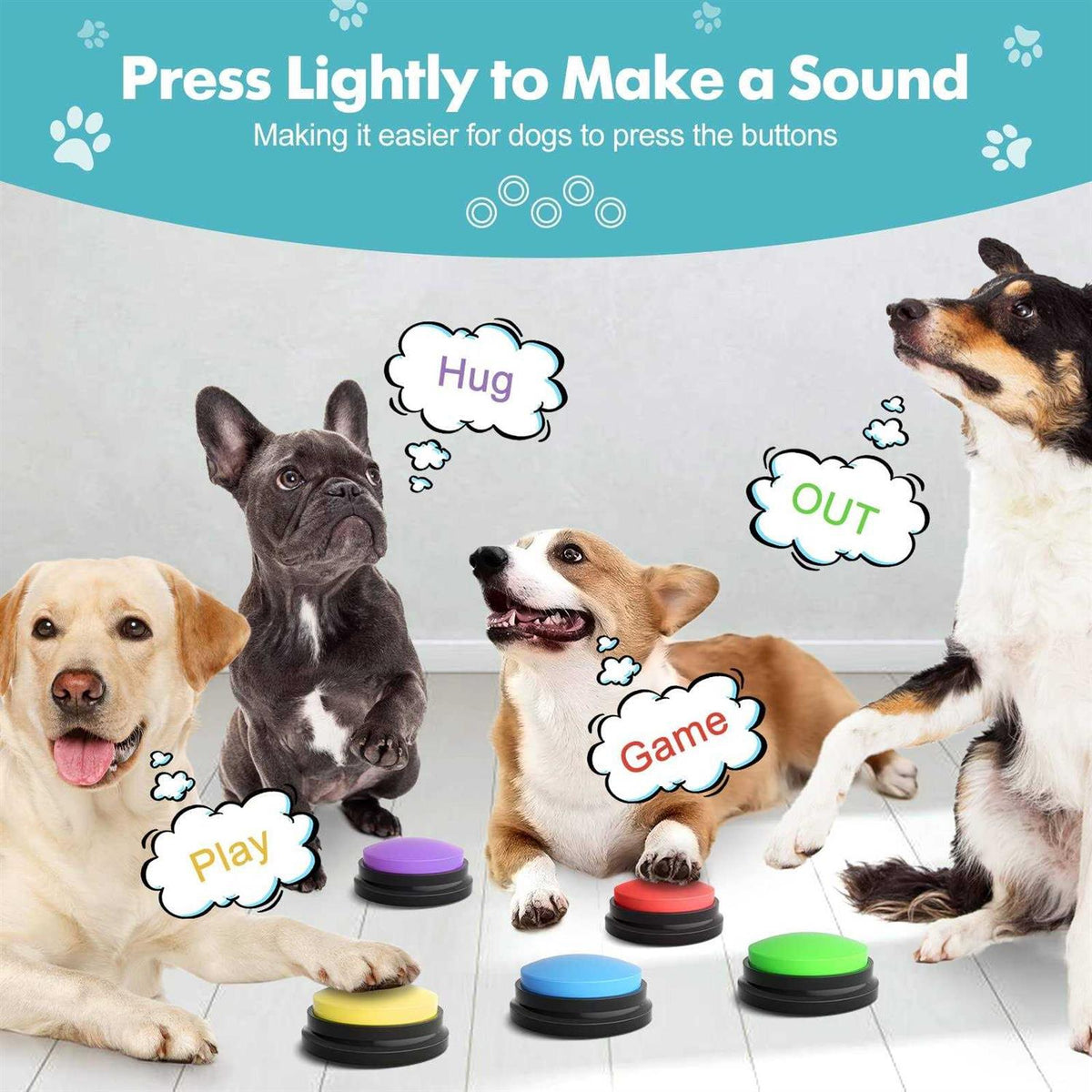 Dog Buttons for Communication Starter Pack P512424