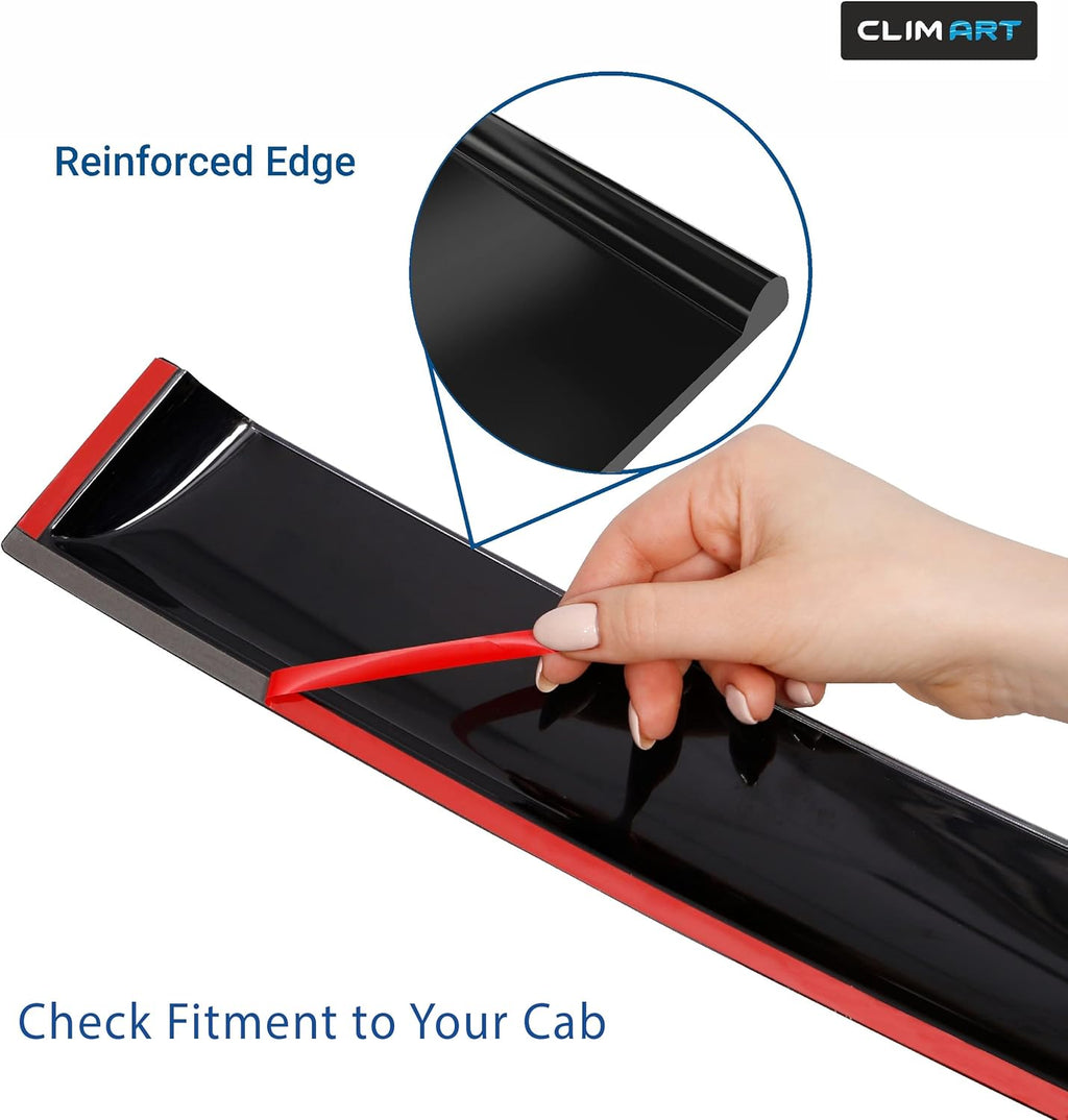 4pcs Dark Smoke Tape-on Window Deflectors H352060
