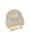 10kt Yellow Gold Mens Diamond Circle Ring E773