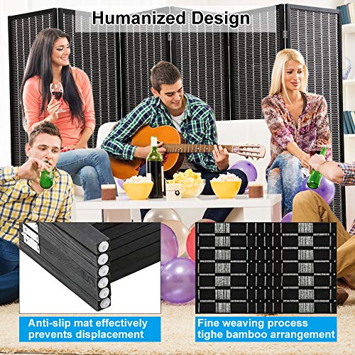 4 Panel 72 Inches High Bamboo Mesh Room Divider M7849