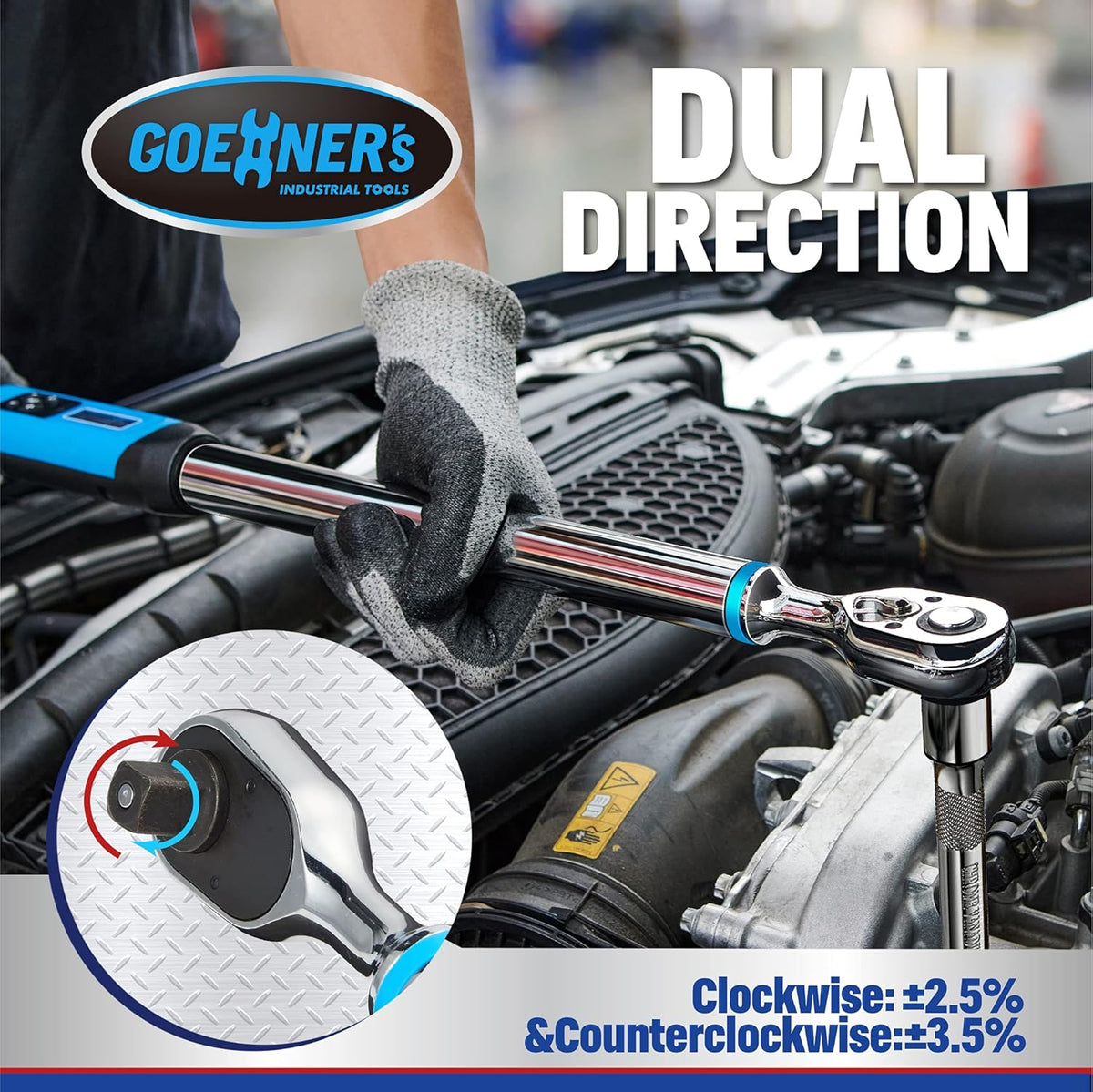 1/2" Drive Digital Torque Wrench, 12.5-250 ft.-lb./17-340 N.m., Electronic Torque Wrench N377