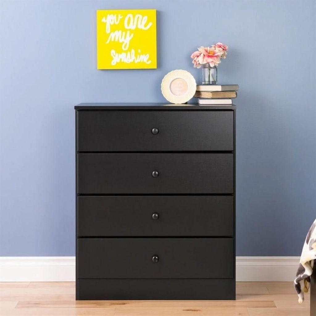 4-Piece Set with 2 Nightstands Double Dresser 4-Drawer Chest Y626