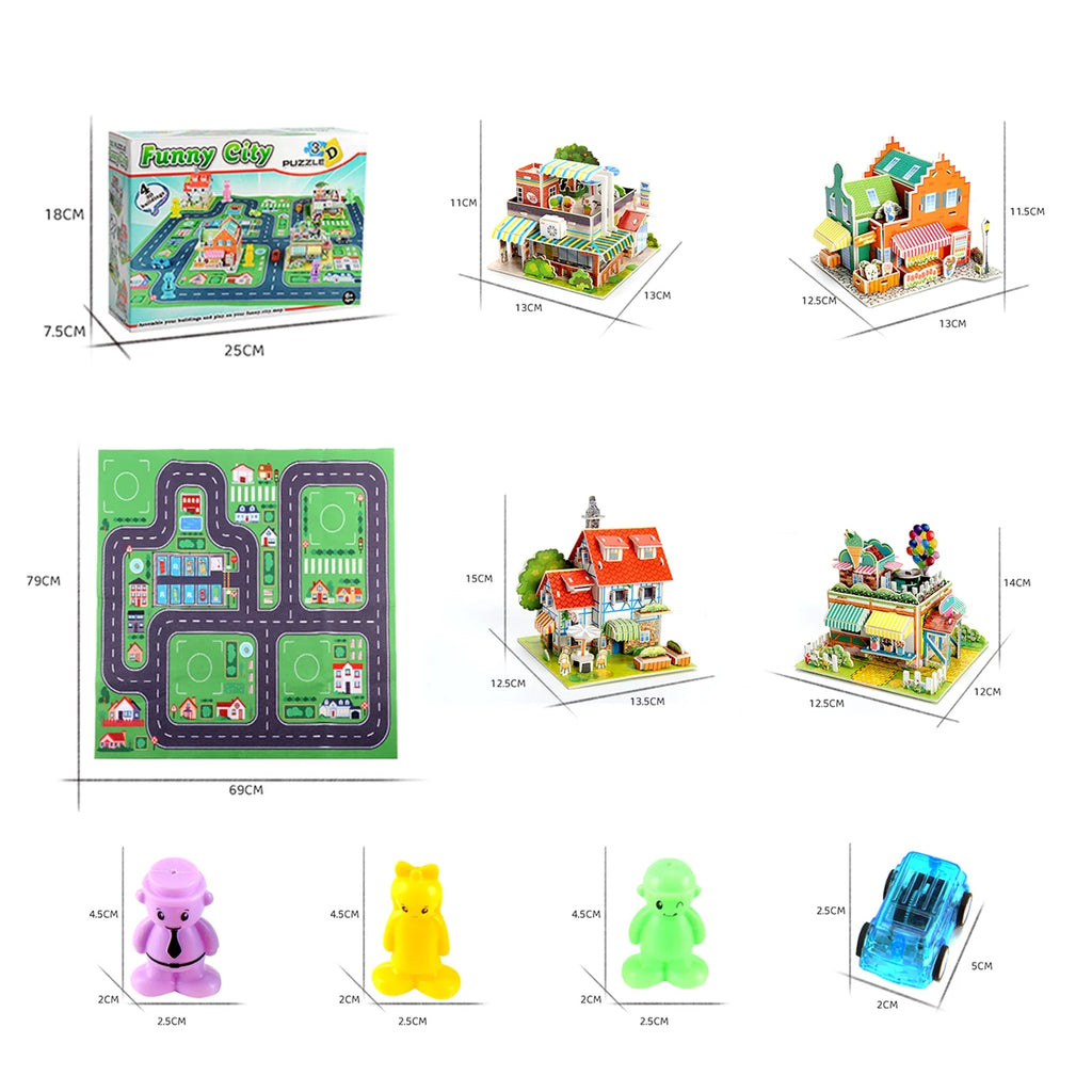 Building Blocks Set with 5 Toy Cars R2669