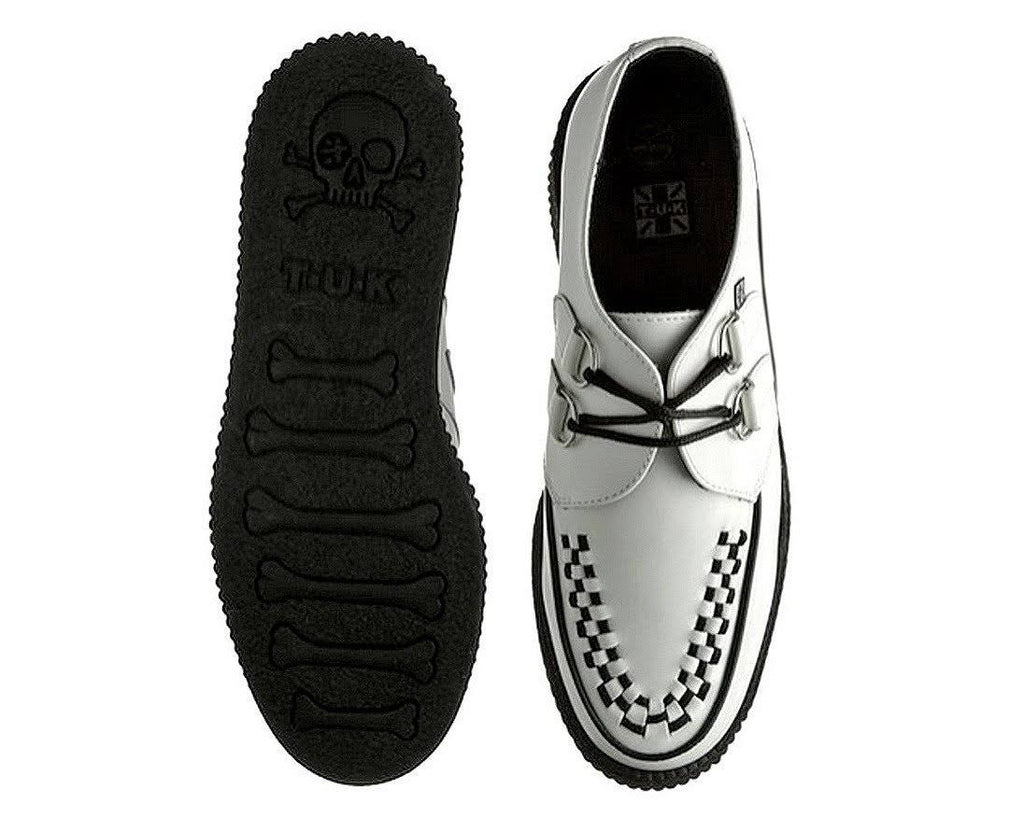 White Leather Creeper Shoes E636