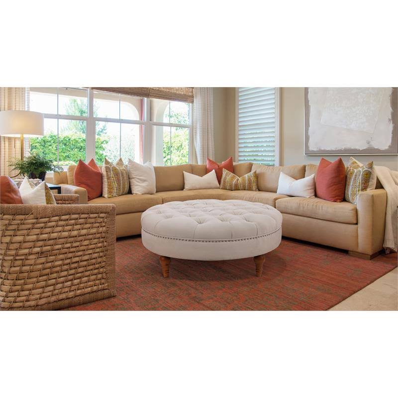 Tufted Round Ottoman Y278605