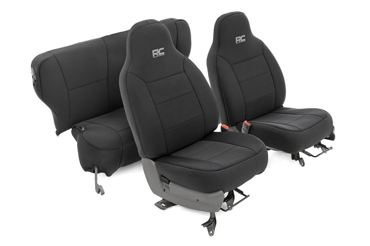 Jeep Neoprene Seat Cover Set Black H4586