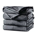 Velvet Plush Electric Heated Blanket King Size Slate Grey Q368659