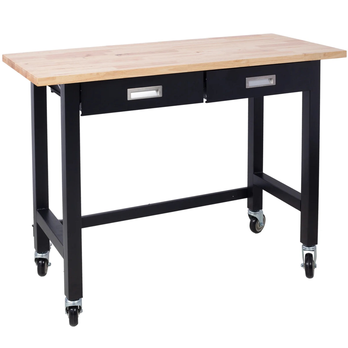 48in Heavy Duty Bamboo Wood Workbench with Drawer Storage Y100253