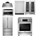 30 Gas Range, Range Hood, Microwave, Refrigerator, Dishwasher, Wine Cooler F339