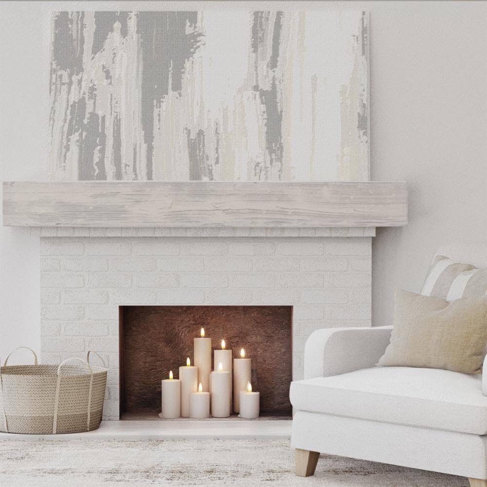 Sandblasted Faux Wood Fireplace Mantel L770216