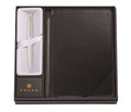 Satin Chrome Ballpoint Pen and Black Medium Journal V395