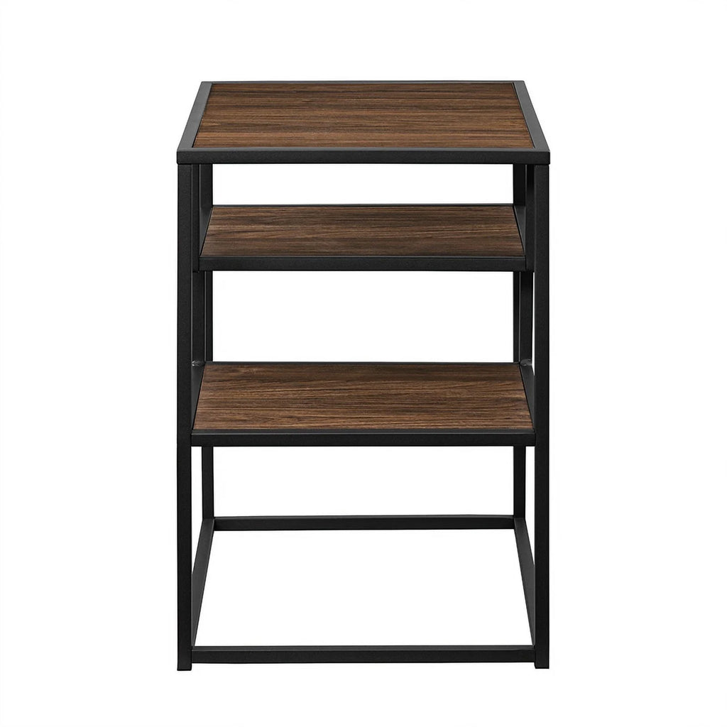 16" Metal and Wood Side Table Y993413