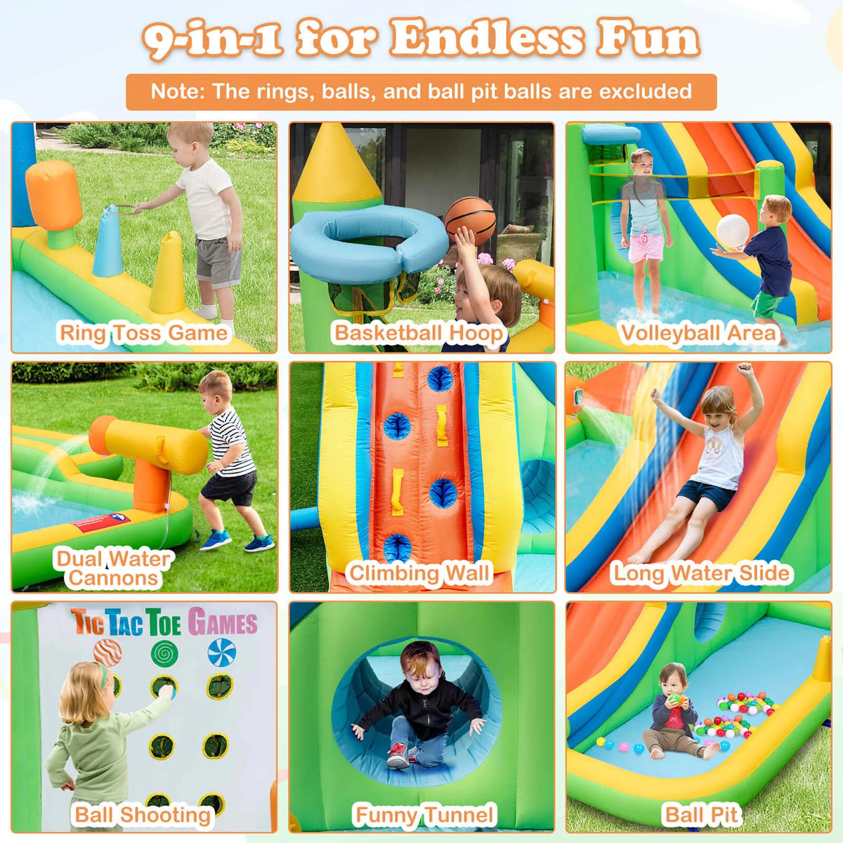Inflatable Water Slide Splash Pool J80504