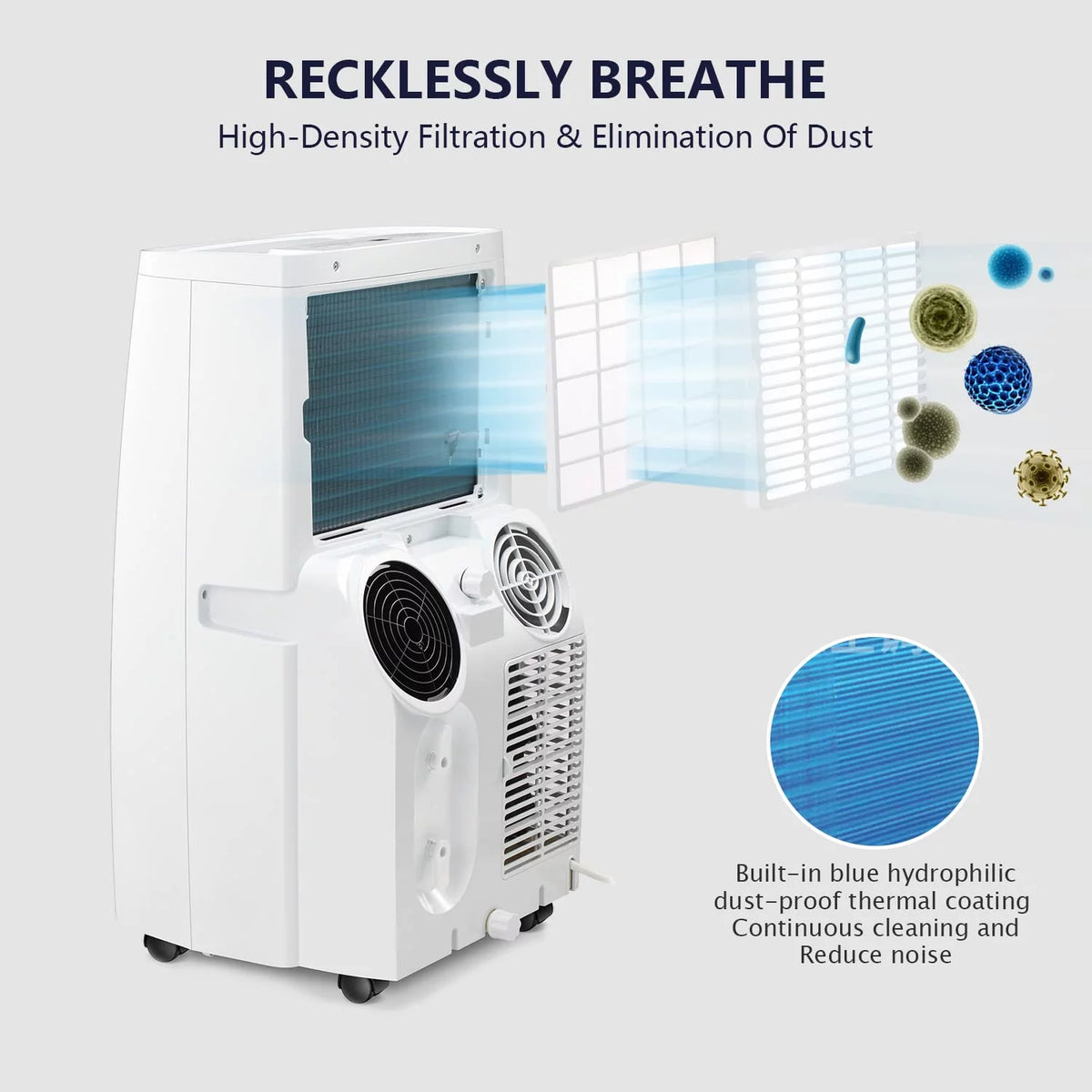5000BTU Portable Air Conditioner 3 in 1 with 24-Hour Timer W4998