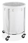 Chrome Round Laundry Hamper F4744