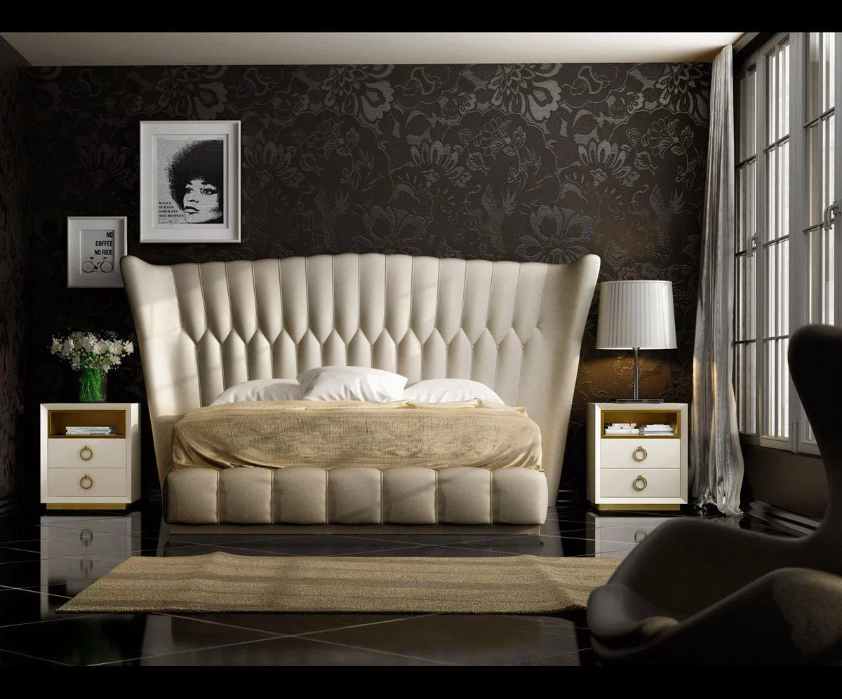 Eco Leather Tufted King Bedroom Set 3Pcs C56008