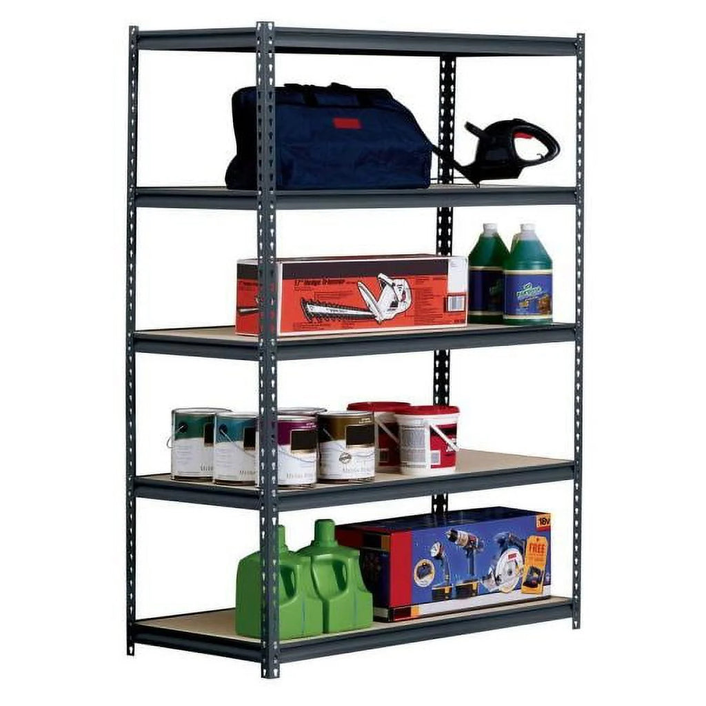 5-Shelf Steel Freestanding Shelving Unit Black X4736