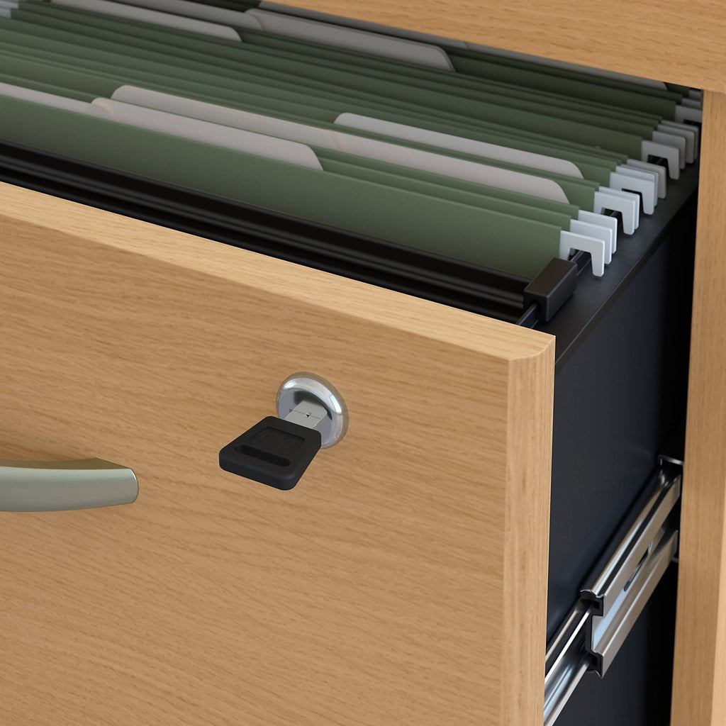 Light Oak 2 Drawer Mobile File Cabinet D626316