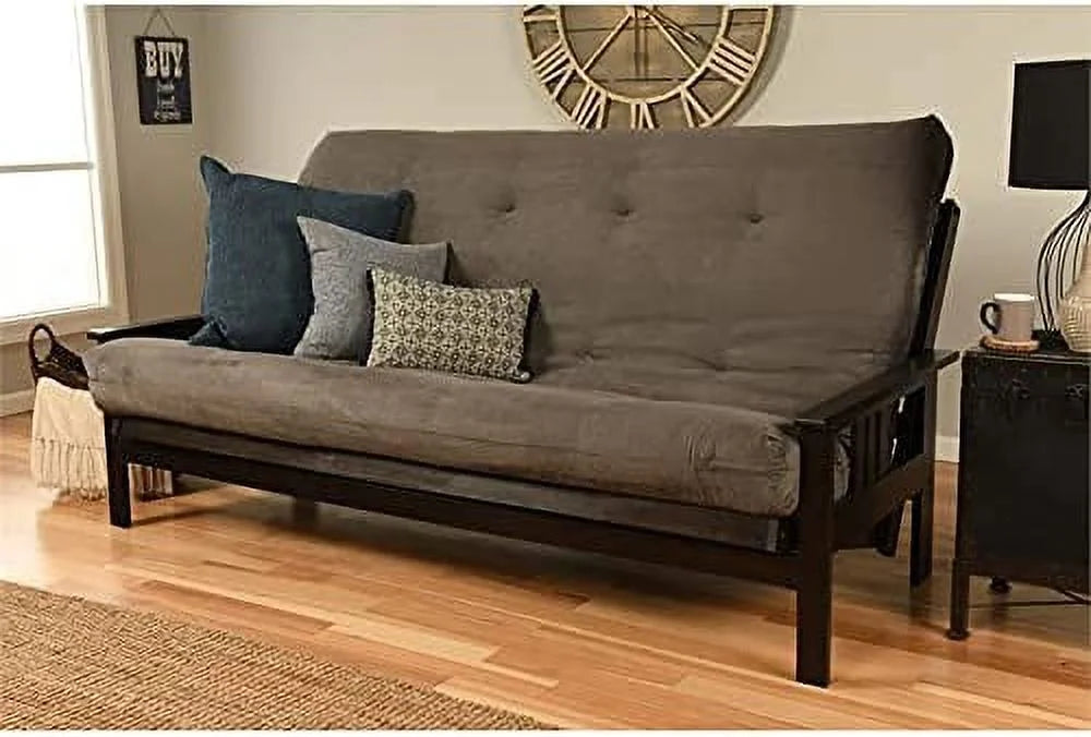 Gray Suede Full Size Futon Mattress E838138