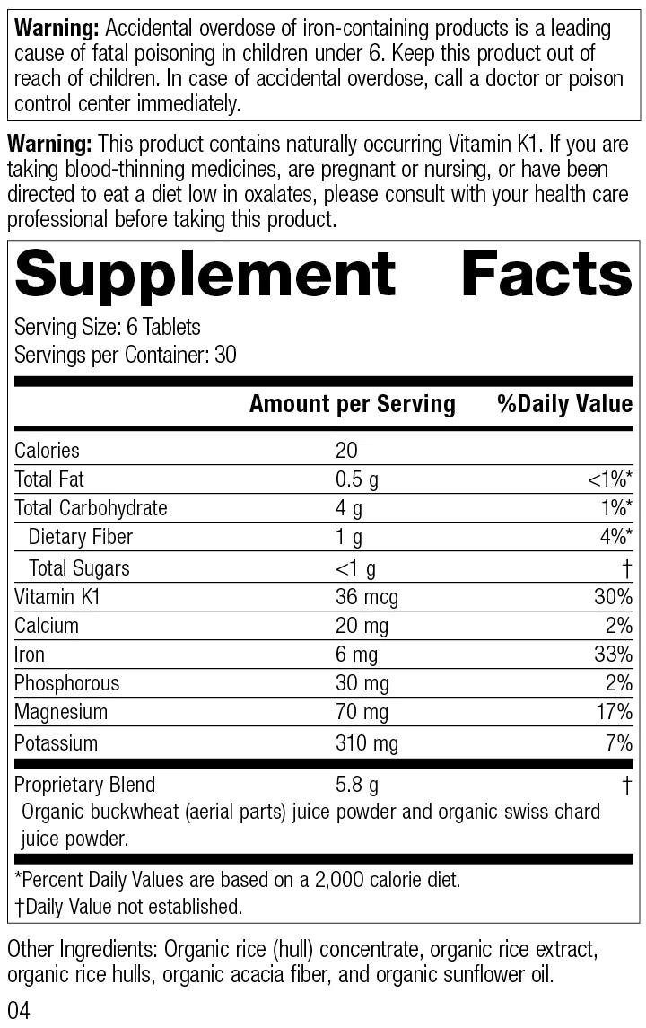 Organic 180 Tablets D3799