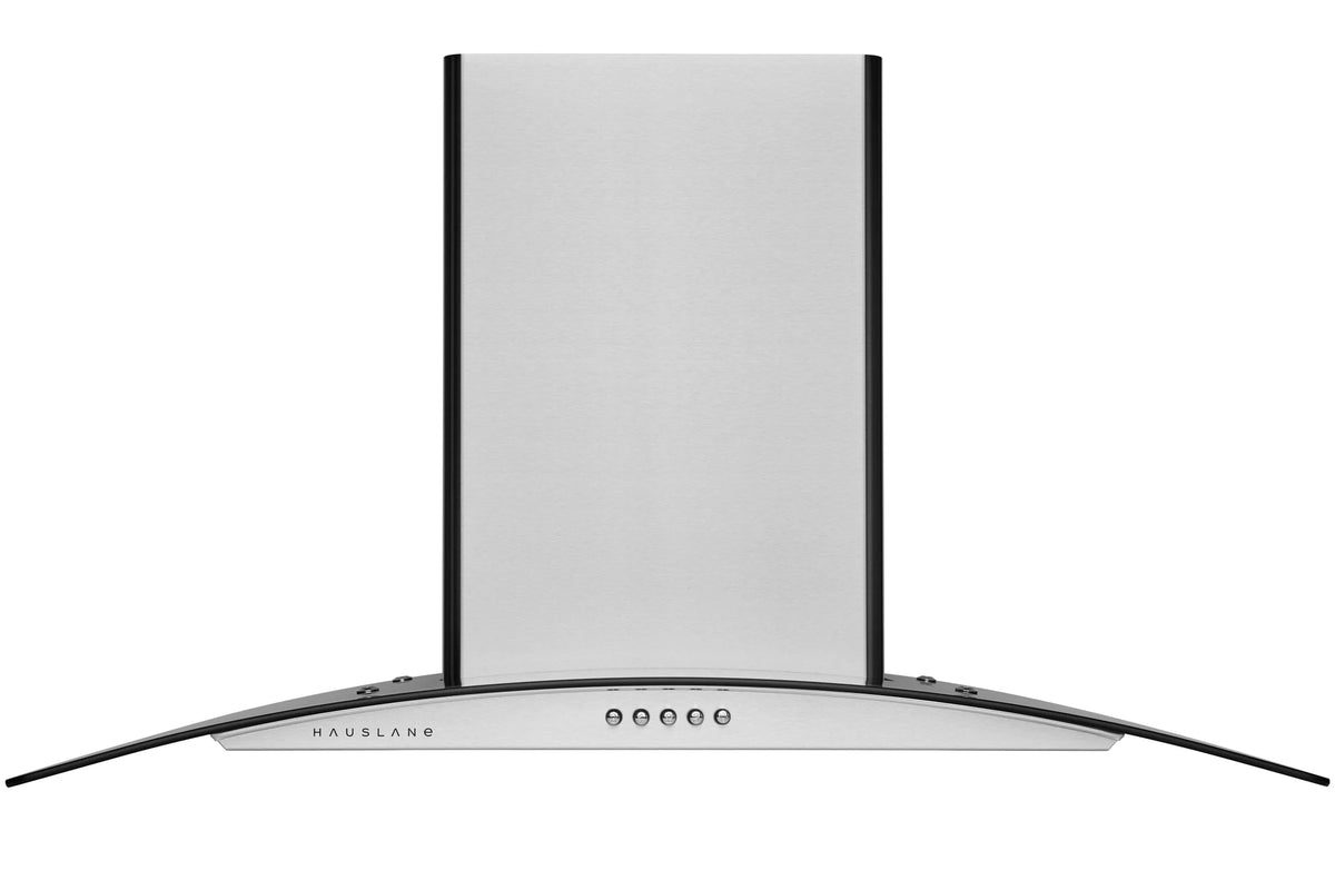 36 Inch Wall Mount Range Hood with Tempered Glass and Stainless Steel W404