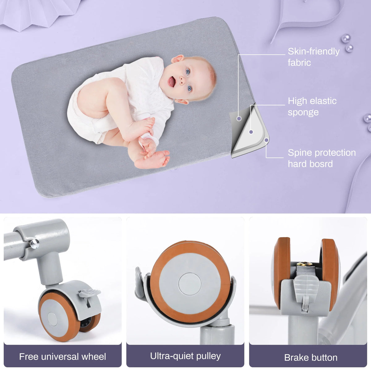 Baby Bassinet Bedside Sleeper W86463