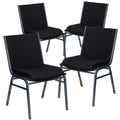 Black Patterned Fabric Stack Chair F128893