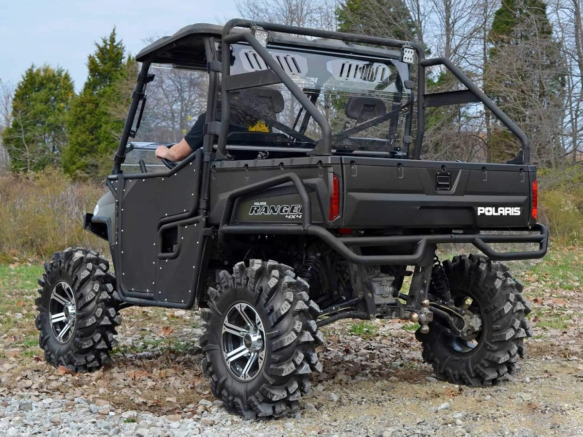 Vented Rear Windshield for Polaris Ranger Full Size 570 / Crew, 1/4” Clear Polycarbonate with Sliding Vents Z97341