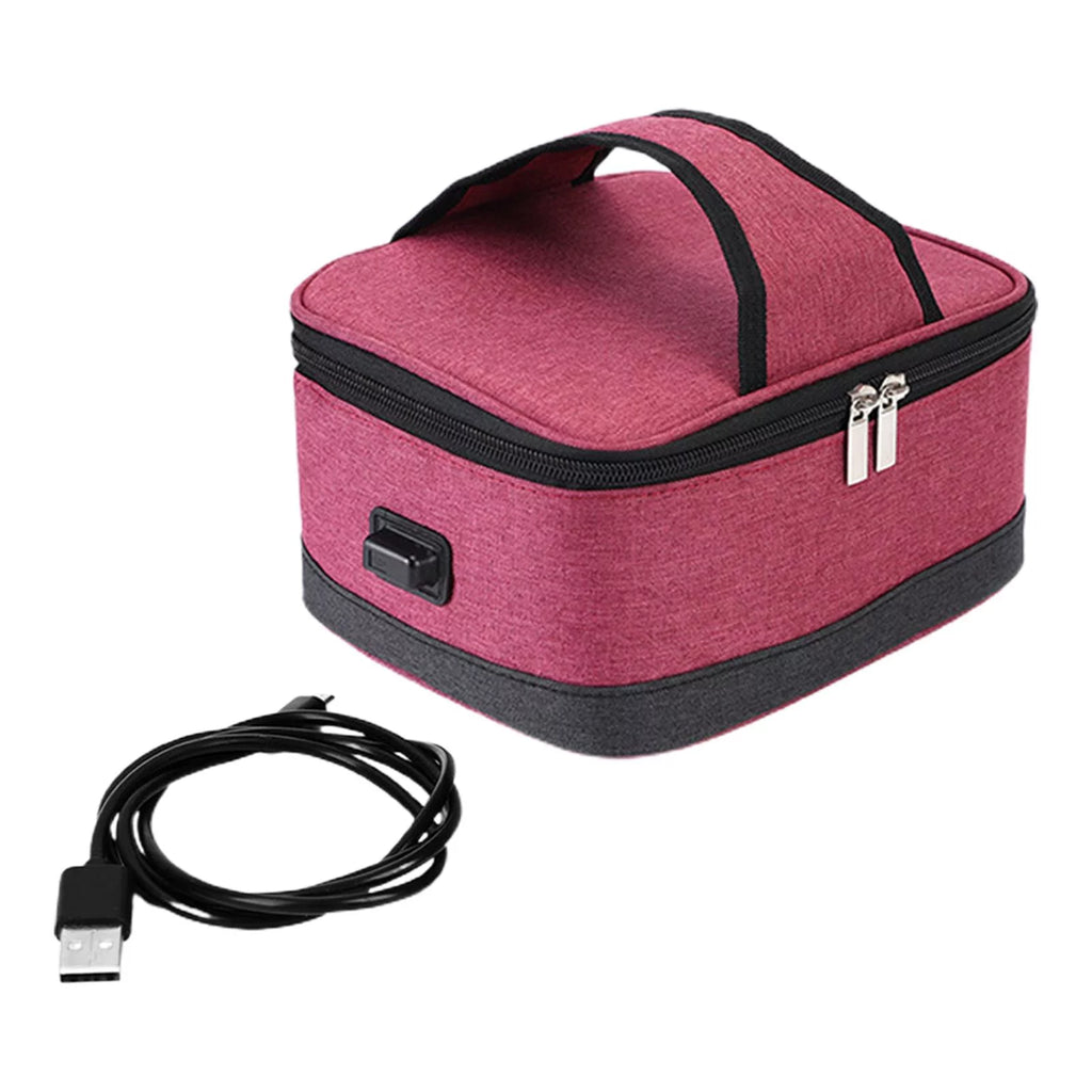 Red Electric Heated Lunch Box Insulation Bag J96672