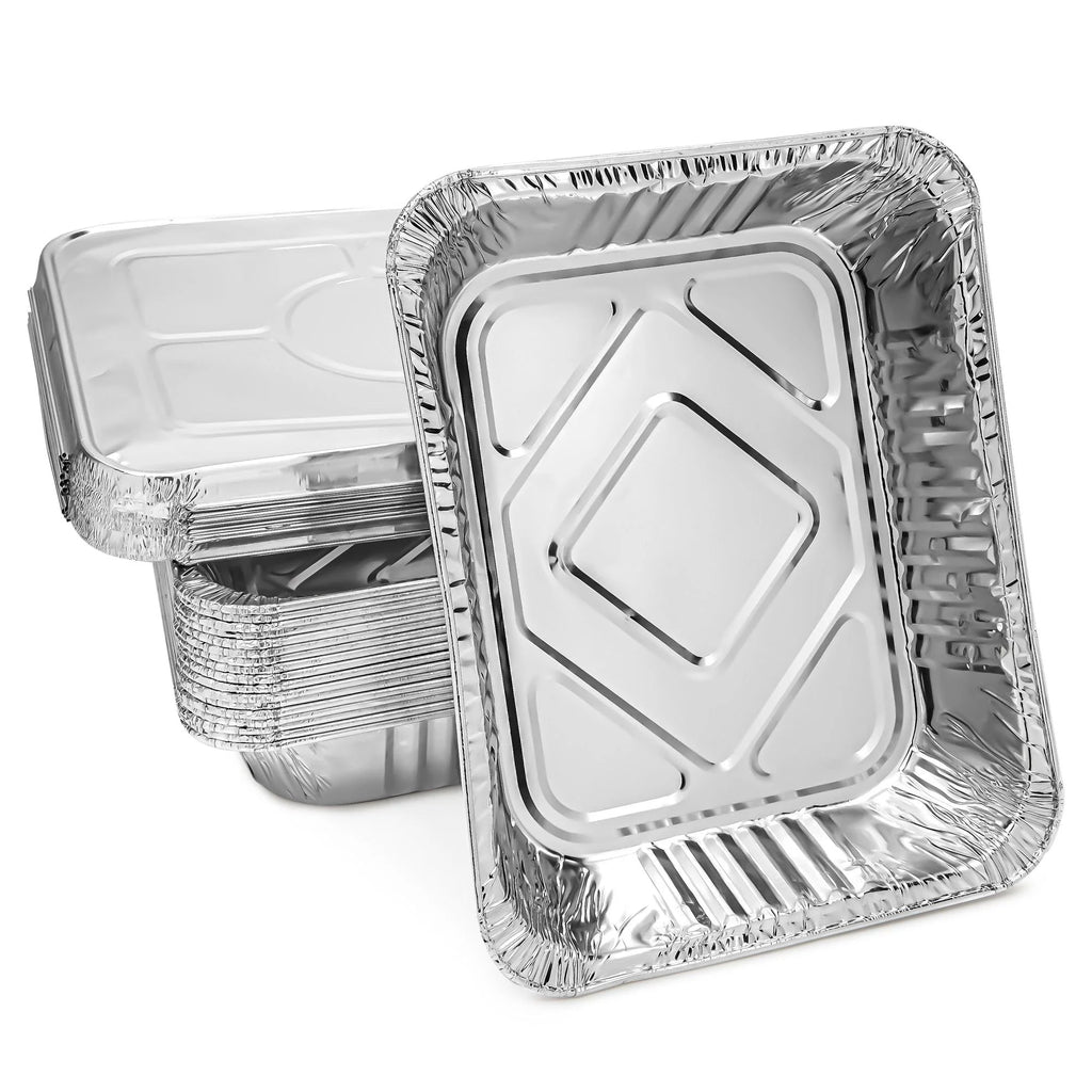 20 Pack Half Size Aluminum Pans with Lids U82457