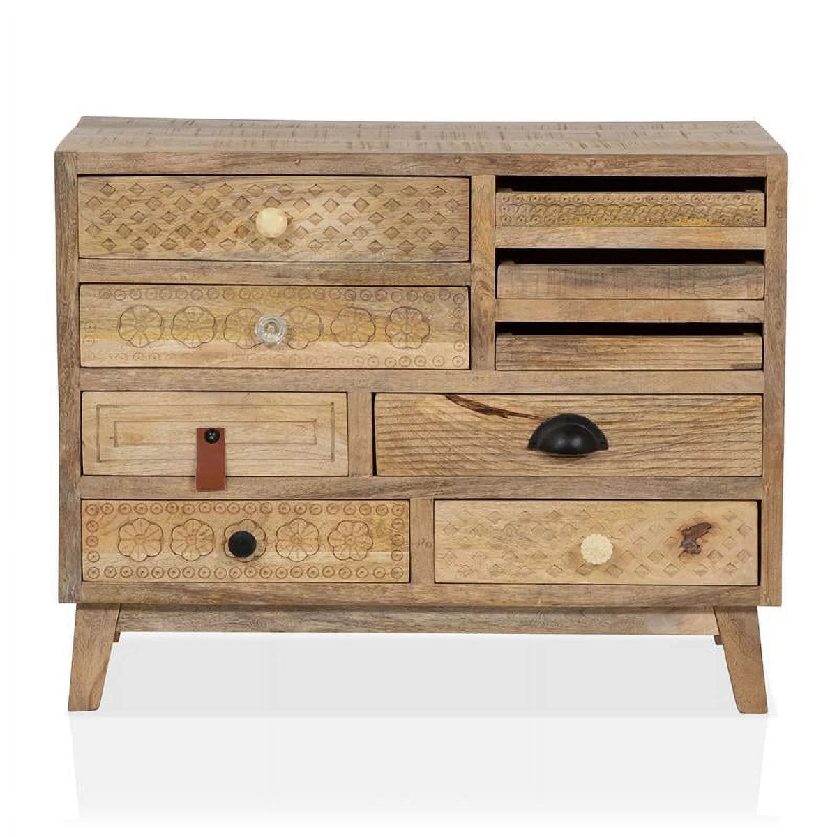 Rustic Wood 9-Drawer Chest I6214