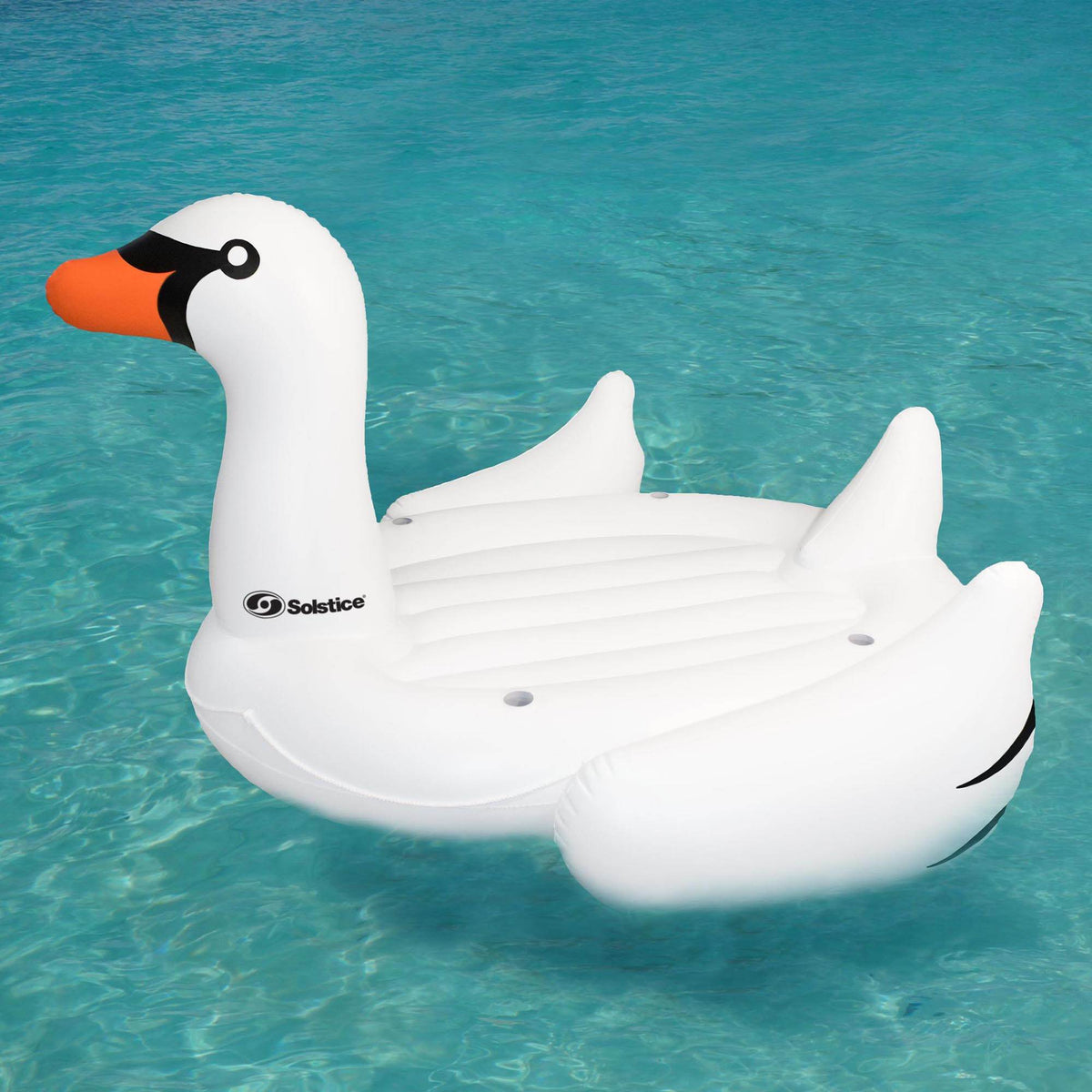 Double Inflatable Swan Pool Float Ride-On Lounge B694742