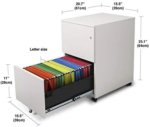 2 Drawer Metal File Cabinet with Lock F640867