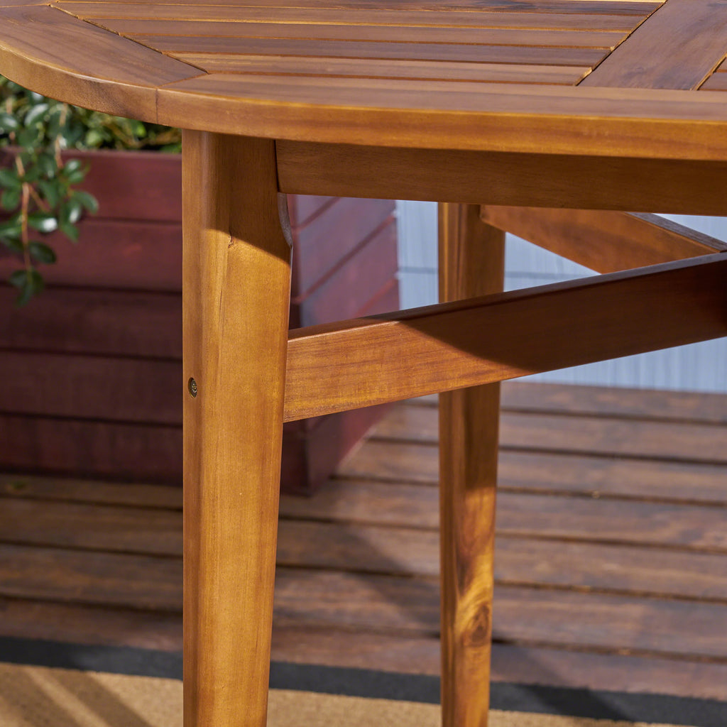 39" Acacia Wood Bar Height Patio Table D34058