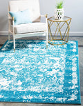 Blue Ivory 9' x 12' Rectangle Bohemian Rug V105579