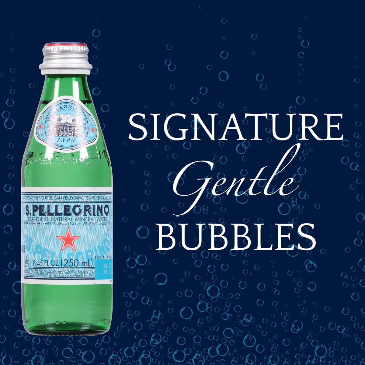 Sparkling Natural Mineral Water, 24 Pack Glass Bottles R87261