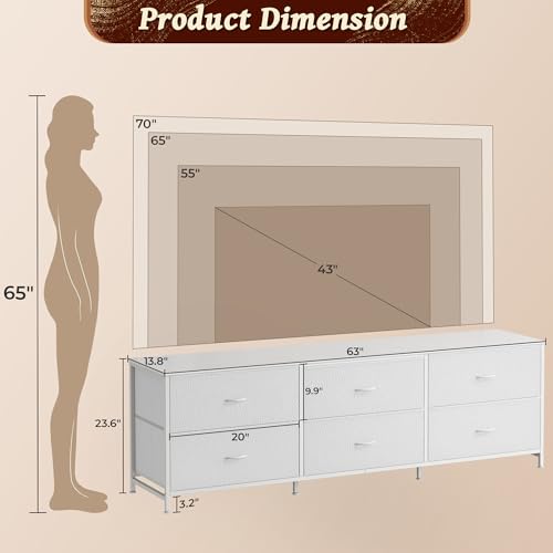 Rustic Brown 6 Drawer Dresser Y262817