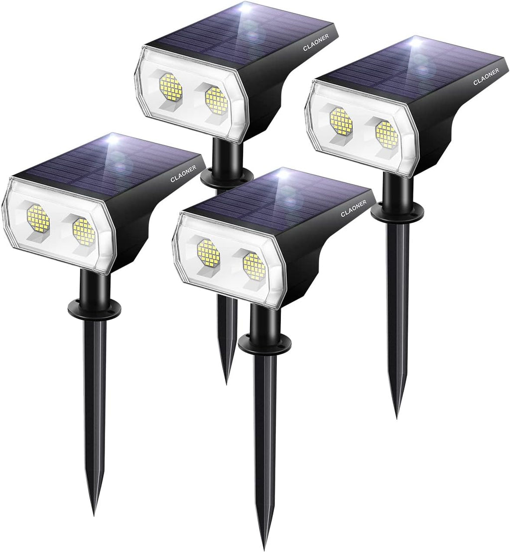 4 Pack Cold White Solar Landscape Spotlights C308