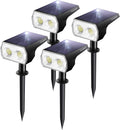 4 Pack Cold White Solar Landscape Spotlights C308