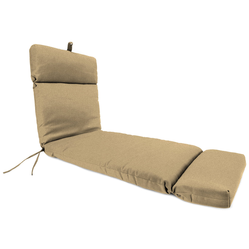 Yellow Rectangular Outdoor Chaise Lounge Cushion with Ties H890