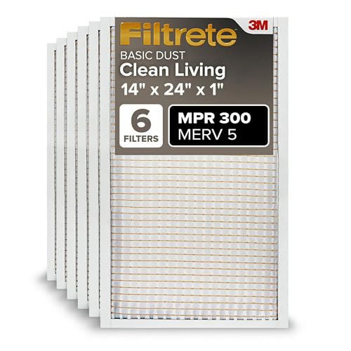 20x25x1 Pleated Electrostatic Air Filter, 6-Pack T5844