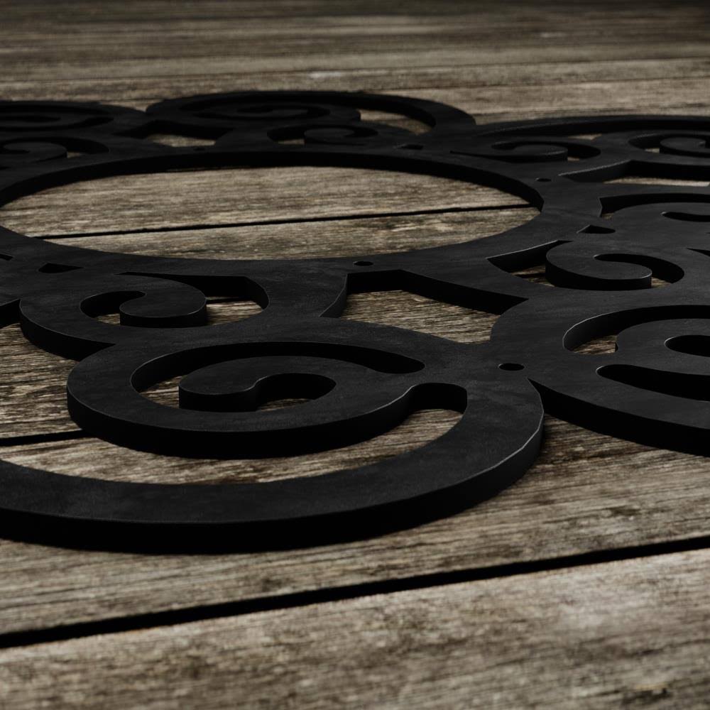 Black Metal Pierced Ceiling Medallion O890487