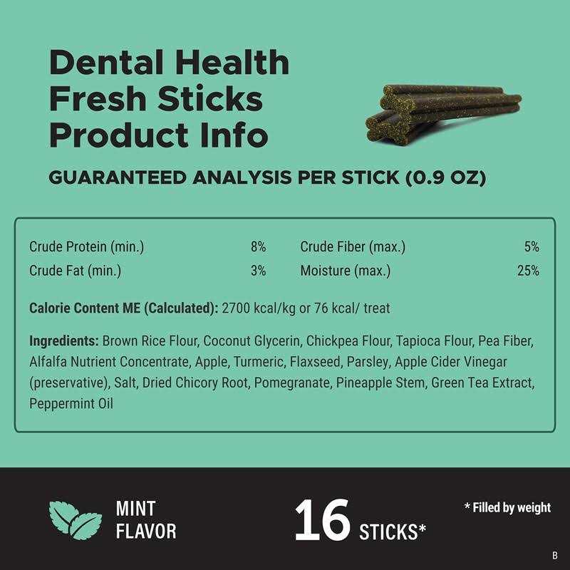 Dental Health Fresh Sticks Dental Treats for Dogs E998