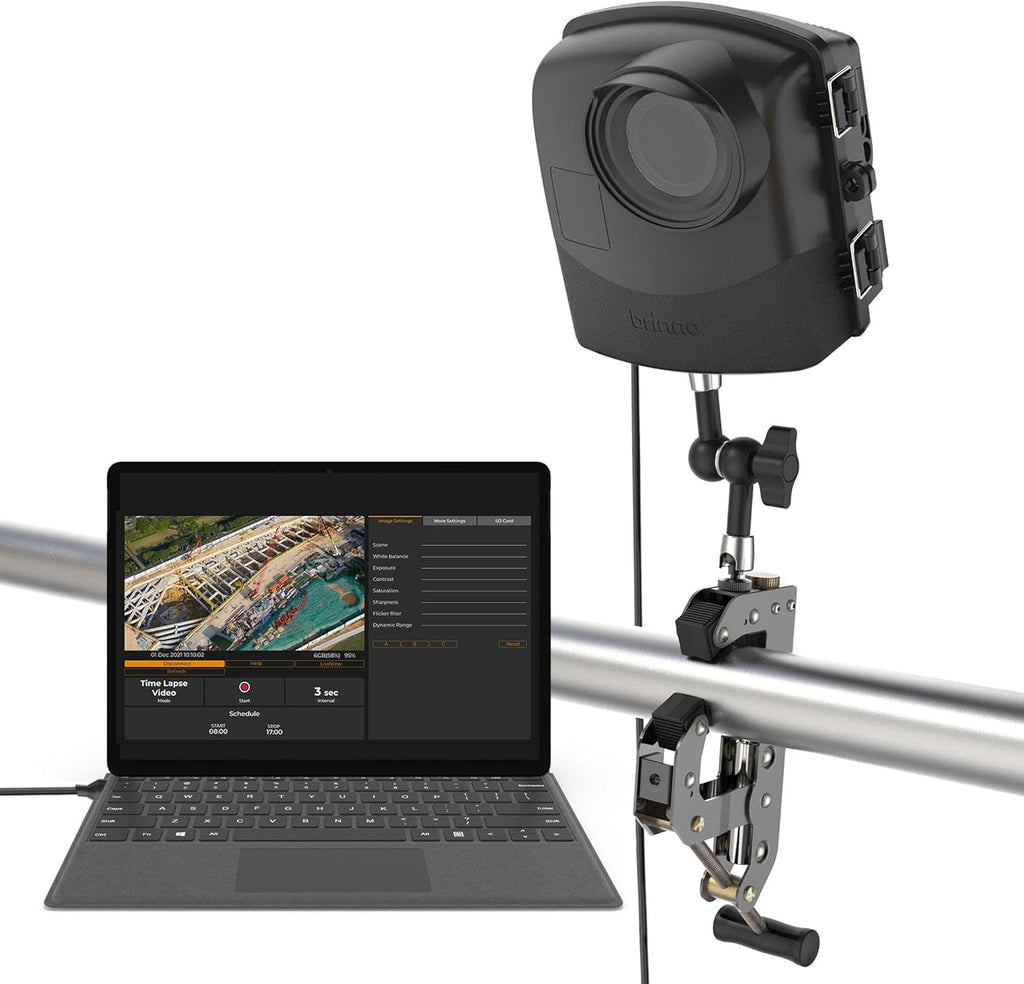 Construction & Outdoor Security Time Lapse Camera Trio Bundle Pack with Industrial Clamp & Weather-Resistant Case V377