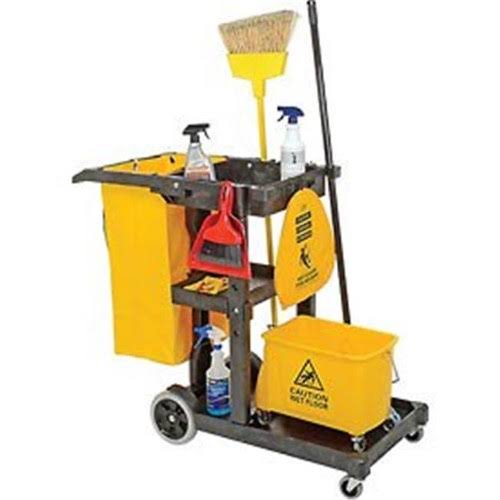 Gray Janitor Cart P6859