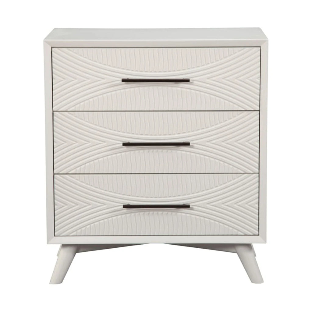 Three Drawers Mahogany Wood Small Chest with Splayed Legs S903