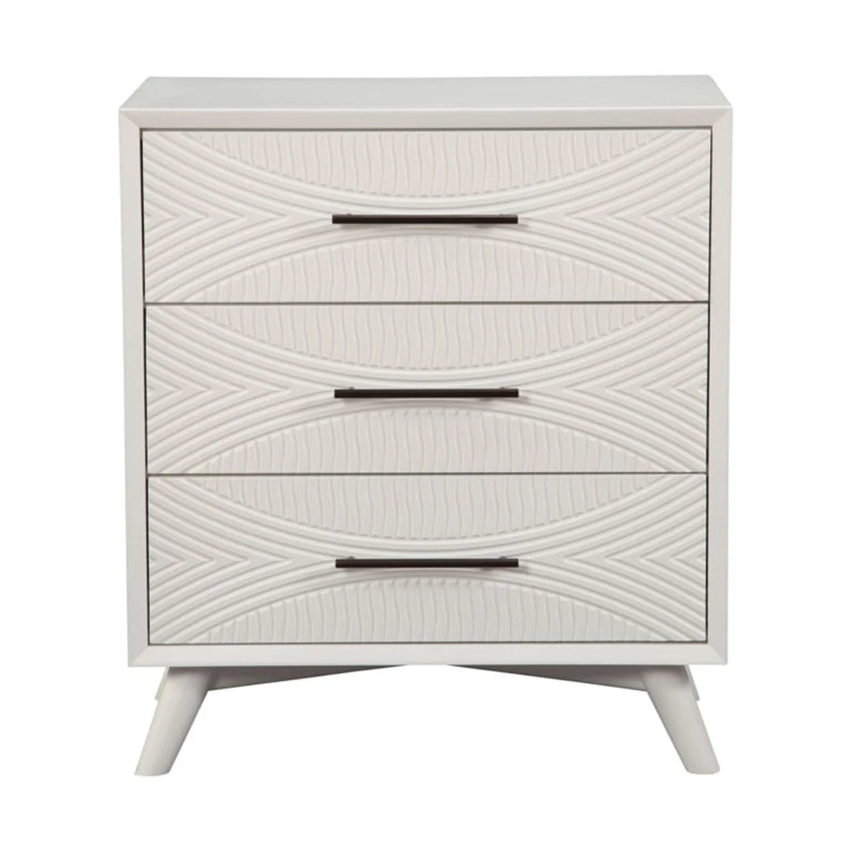 Three Drawers Mahogany Wood Small Chest with Splayed Legs S903