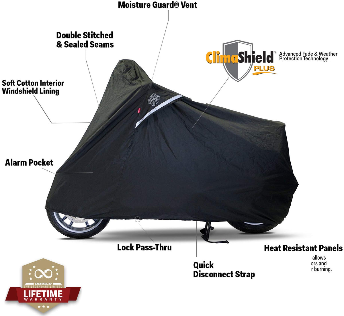 Black Medium Heavy Duty Waterproof Scooter Cover A6740