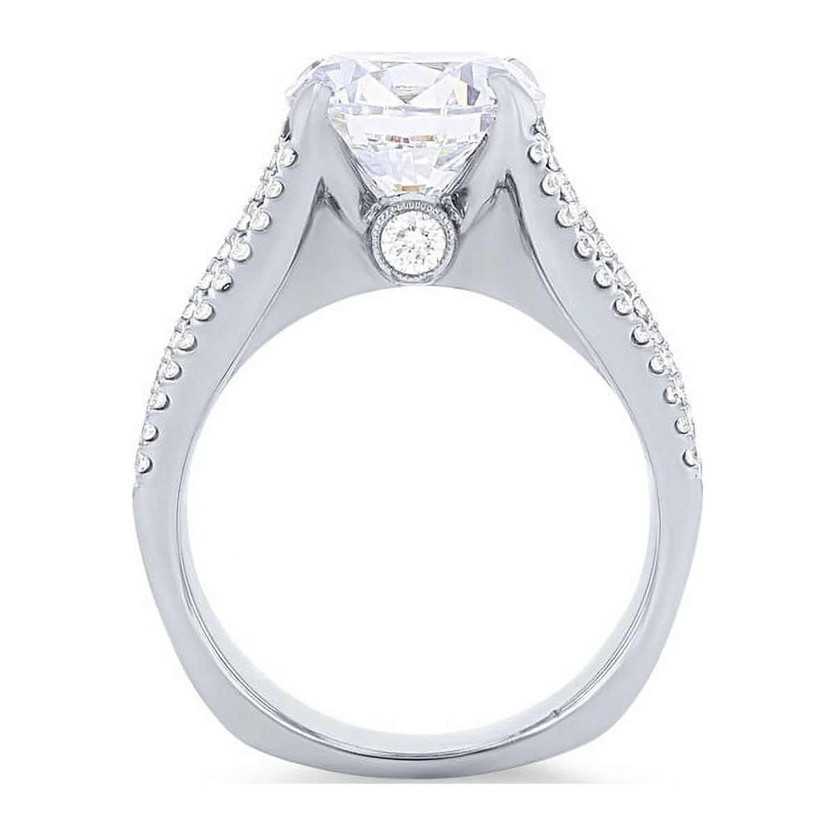 14K White Gold Diamond Solitaire Ring Size 7 C6073